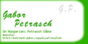 gabor petrasch business card